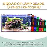 hygger 36W 24/7 Lighting Aquarium LED Light, Sunrise-Daylight-Moonlight Mode and DIY Mode, Adjustable Timer Adjustable Brightness Fish Tank Light with Extendable Bracket 7 Colors for Planted Tank