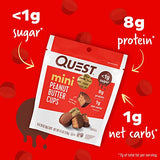 Quest Nutrition Mini Peanut Butter Cups, High Protein, Low Carb, Gluten Free, 16 Count (Pack of 3)