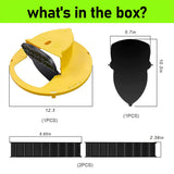 Mouse Rat Trap Bucket Turnover and Slide Barrel Bucket Lid Mouse Rat Trap for Indoor Outdoor Mouse Rat Traps Compatible 5 Gallon Bucket（Without Barrel） (Yellow Mouse Trap 2pc)