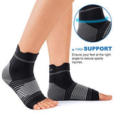 Plantar Fasciitis Sock (6 Pairs) for Men and Women, Compression Foot Sleeves with Arch and Ankle Support (Black, Medium)