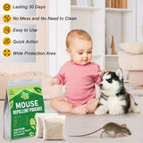 Lousye 30 Pouches Rodent Repellent, Mighty Mint Mouse Repellent,Environmentally Friendly and Humane Mouse Trap for Home, Car Engines, Pest Control for Indoor (white-30)