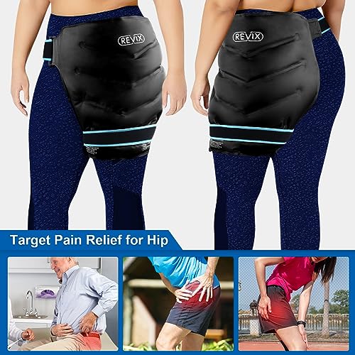 REVIX Extra Large Hip Ice Pack Wrap After Surgery, Reusable Cold Pack for Bursitis Hip Replacement Surgery, Gel Ice Packs for Injuries Cold Compress