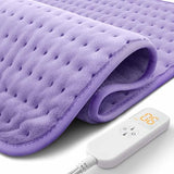 Glamigee Ultra-Wide Microplush Heating Pad - 20"x24" Electric Heating Pad for Back, Neck, Shoulder Pain and Cramps - Moist Heat Option, Machine Washable, Auto-Off - Gifts for Women, Mom, Grandma, Wife