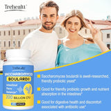 Saccharomyces Boulardii Probiotics 200 Billion CFUs, Clinically-Studied Probiotic for Women & Men Yeast for Intestinal, Gut, Immune & Digestive Health, Acid Resistant & Shelf-Stable, 60 Days Supply