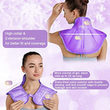 REVIX Shoulder Ice Pack for Injuries Reusable Gel Large Neck Shoulder Ice Pack Wrap for Upper Back Pain Relief, Swelling, Bruises, and Sprains, Purple