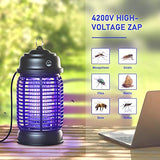Bug Zapper Outdoor, Mosiller 20W Electric Mosquito Zapper, Effective 4200V Electric Mosquito Killer Lamp, Indoor Waterproof Insect Fly Pest Attractant Trap Light Bulb for Backyard, Patio, Garden, Home