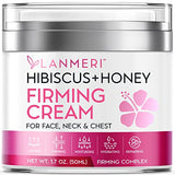 Hibiscus and Honey Cream - Neck Cream - Skin Cream for Face & Body - Anti-Wrinkle Facial Moisturizer with Collagen - Formulated with Hibiscus Extract, Honey, Jojoba Oil - Cruelty-free, 1.7 oz 50 ml