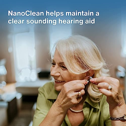 All-in-1 Hearing Aid Cleaning Kit (2 Pack) - Gentle and Effective Hearing Aid Cleaning Brush with Threader (40 Ready-to-Use Strands) w/Cleaning Cloth - Fine Instrument Cleaners by NanoCleanQ