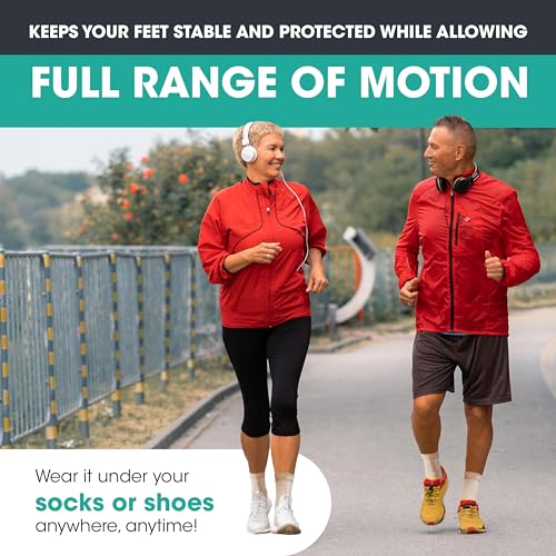 Modvel 2 Pack Ankle Brace Compression Sleeve | Injury Recovery, Joint Pain | FSA or HSA eligible | Achilles Tendon Support, Plantar Fasciitis Foot Socks with Arch Support