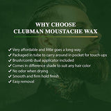 Clubman Moustache Wax Hang Pack, Neutral Color 0.5 oz x 3 packs