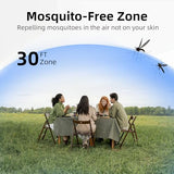 Mosalogic Mosquito Repeller Outdoor Patio Effective Pest Repellent Portable Mosquitoes Repel- No Candles or Flames, Deet-Free, No Spray, Include 6-Hr Refills，Scent -Free Bug Spray Alternative