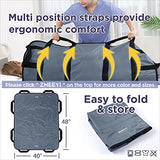 ZHEEYI Multipurpose 48" x 40" Positioning Bed Pad with Reinforced Handles - Reusable & Washable Patient Sheet for Turning, Lifting & Repositioning - Double-Sided Nylon Fabric, Gray