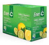 Ener-C Lemon Lime Multivitamin Drink Mix, 1000mg Vitamin C, Non-GMO, Vegan, Real Fruit Juice Powders, Natural Immunity Support, Electrolytes, Gluten Free, 1-Pack of 30