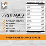 It's Just! - 100% Whey Protein Concentrate, Made in USA, Premium WPC-80, No Added Flavors or Artificial Sweeteners (Original/Unflavored, 3 Pound (Pack of 1))