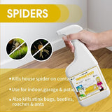 BugPursuit: 24oz Indoor Pest Control, Bug Spray, for Ant, Fly, Flea, Roach, Spider, Moth, Carpet beetle and More, Plant Based Insect Killer for Home & Kitchen Use, Natural Solution, Pets & Family Safe