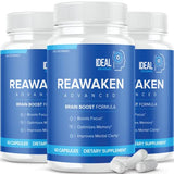 Reawaken Brain Boost Supplement for Memory Advanced Formula (3 Pack - 180 Capsules)
