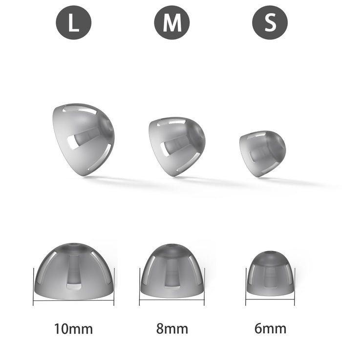 Resound Compatible Hearing Aid Domes Open Smokey Ear Tips Replacement 8mm (Medium 20pcs Pack)