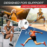 Sleeve Stars Ankle Brace for Women & Men, Achilles & Plantar Fasciitis Relief Compression Sleeve, Foot Brace with Ankle Support Strap, Heel Protector Wrap for Pain, Tendonitis & Sprain (Single/White)