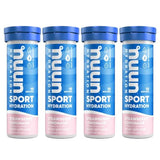 Nuun Sport Electrolyte Tablets - Dissolvable in Water, Strawberry Lemonade Flavor, 5 Essential Electrolytes for Hydration, 1g Sugar Drink Mix, Vegan, Non GMO, 10 Count (Pack of 4) (40 Total Servings)