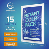 25 Packs Instant Ice Cold Pack (6” x 4.5”) - Disposable Instant Ice Packs for Injuries | Cold Compress Ice Pack for Pain Relief, Swelling, First Aid, Toothache, Athletes & Outdoor Activities