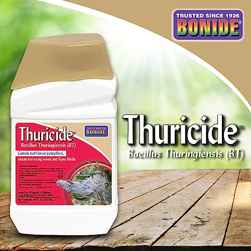 Bonide Thuricide BT Concentrate, 16 oz Ready-to-Mix Solution for Caterpillar, Worm and Moth Control in Home Garden