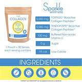 Sparkle Joint Boost (Tropical Coconut & Pineapple) [30-Serves] FORTIGEL & TENDOFORTE Non-GMO Hydrolyzed Collagen Peptides Protein Powder & Buffered Vitamin C Supplement Drink