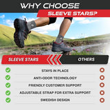 Sleeve Stars Ankle Brace for Women & Men, Achilles & Plantar Fasciitis Relief Compression Sleeve, Foot Brace with Ankle Support Strap, Heel Protector Wrap for Pain, Tendonitis & Sprain (Pair/Gray)