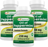 Best Naturals Peppermint Oil 250 mg 120 Capsules (120 Count (Pack of 3))