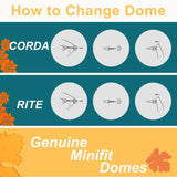 （10mm - Double Vent）Hearing Aid Domes Accessories for Oticon MiniFit Double Vent Bass Domes,Universal Domes for Oticon Hearing Aid Supplies (30 Pcs)