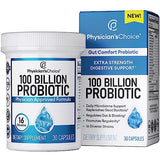 Physician's CHOICE 100 Billion Advanced Probiotic - 16 Strains + Organic Prebiotics - Digestive & Gut Health - Probiotics for Women & Men