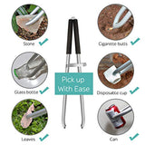 EJG 36" Long Trash & Garbage Picker Grabber, Lightweight Aluminium & Rustproof, Litter Pick Up Stick, Trash Tong, Reaching Assist Tool, Reacher Tool for Elderly, Garden Nabber Plogging (Black)