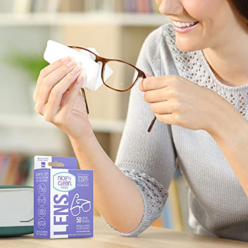 Nice 'n Clean SmudgeGuard Lens Cleaning Wipes (600 Total Wipes) | Pre-Moistened Individually Wrapped Wipes | Non-Scratching & Non-Streaking | Safe for Eyeglasses, Goggles, & Camera Lens