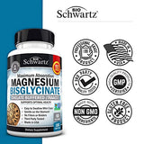 Magnesium Bisglycinate 100% Chelate No-Laxative Effect - Maximum Absorption & Bioavailability, Fully Reacted & Buffered - Healthy Energy Muscle Bone & Joint Support - Non-GMO Project Verified -180ct