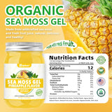 UPNEUTRI Sea Moss Gel - Wildcrafted Irish sea Moss 92 Minerals and Vitamins Immune Defense Thyroid Antioxidant Support, Vegan Non-GMO Pineapple Flavored 12 OZ