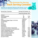 Hair Skin Nail Vitamins Gummies Supplement, 15000mcg Biotin Gummies with Collagen Sea Moss Chlorophyll Vitamin C Zinc for Women Men Muscle Joint & Immunity -Sugar Free Blueberry Flavor, 60 Ct