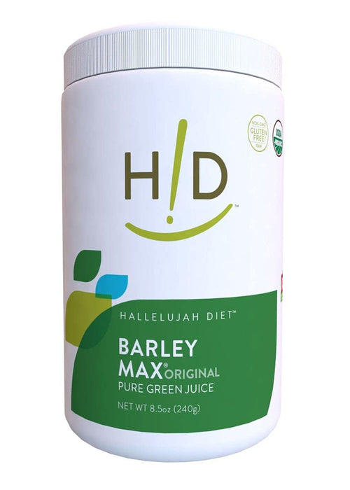 Hallelujah Diet Organic BarleyMax - Barley Grass Juice and Alfalfa Juice Powder, Vegan Formula, Plant-Based Dietary Supplement, Health Food Products, Original, 8.5 Ounce Bottle (60 Day Supply)