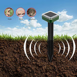 8pk Upgrade Mole Repellent for lawns Gopher Repellent Ultrasonic Solar Powered Snake Repellent Deterrent Mole Repeller Vole Repellent Outdoor Lawns Garden Yard All Pests Sonic Spikes Stakes Chaser 8pk