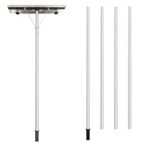 Snow Roof Rake - 4-20FT Extendable Snow Rake for House Roof, Aluminum Snow Removal Rake with 5 Lightweight Tubes, 25.5" Wide Blade Snow Shovel Roof Rake Easy Removal Ice Debris