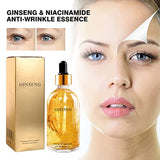 2Pcs Ginseng Polypeptide Anti-Ageing Essence, Ginseng Gold Polypeptide Anti-Ageing Essence, Ginseng Serum, for Tightening Sagging Skin Reduce Fine Lines (100ml)