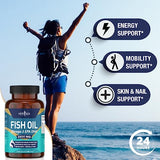 NEW AGE Omega 3 Fish Oil 2500mg Supplement Immune & Helath Support – Promotes Joint, Eye & Skin Health - Non GMO - EPA, DHA Fatty Acids Gluten Free (270 Softgels (Pack of 3))