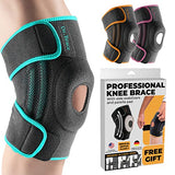 DR. BRACE ELITE Knee Brace with Side Stabilizers & Patella Gel Pads for Maximum Knee Pain Support and fast recovery for men and women-Please Check How To Size Video (Earth, Large)