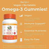 MaryRuth's Vegan Omega 3 Gummies for Adults by 2 Month Supply Sugar Free Supplement with Vitamin C | E | Flaxseed Oil Immune Support | Overall Wellness No Fish Taste | 60 Count
