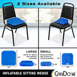 CanDo Sitting Wedge Active Seat Wobble Cushion for Posture, Back Pain, Stress Relief, Restlessness, and Anxiety Child Size, 10" x 10"