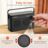 Tosima TV-8000 Portable Wireless TV Speakers,Voice Highlighting Wilreless TV Speakers for Hard of Hearing, Seniors and Elderly,Rechargable Battery 8 Hours, AUX3.5mm, 2.4G RF Transimitter 100Ft Range