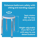 Carex Swivel Shower Stool With Padded Seat, Shower Seat For Seniors, Elderly, Handicap, Disabled, or Those Home From Surgery