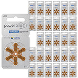 Hearing Aid Battery Powerone Size 312 60 Batteries No Mercury, 3 Pack