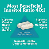 Regulate Menstrual Cycle Support – Hormone Balance at Optimal 40:1 Myo-Inositol & D-Chiro Inositol – PCOS Supplement for Period Consistency, Menstrual & Ovulation Support – 90 Vegan Soft Capsules