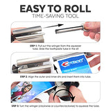 Toothpaste Squeezer Tube Roller Stainless Steel Tube Squeezer Rollers, Saves Toothpaste, Creams, Puts an end to Waste (Coral)