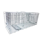 Large Collapsible Humane Live Animal Cage Trap No-Kill Trapping Kit for Humane Catch Release Rabbits, Stray Cat, Squirrel, Raccoon, Other Fit Sized Animals, Heavy Duty, 2-Doors 32" x 11.5" x 12.5"