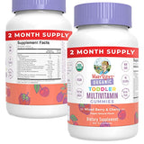 MaryRuth's Vitamin Gummy | Kids and Toddlers Age 2+ | USDA | Daily Vitamin C | D3 | Zinc | Mixed Berry and Cherry | 2 Month Supply